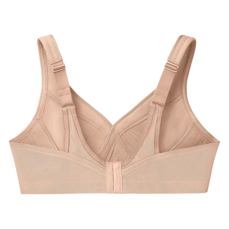 Glamorise Full Figure Plus Size MagicLift Seamless Sports Bra Wirefree #1006 CafÃ© - Image 4